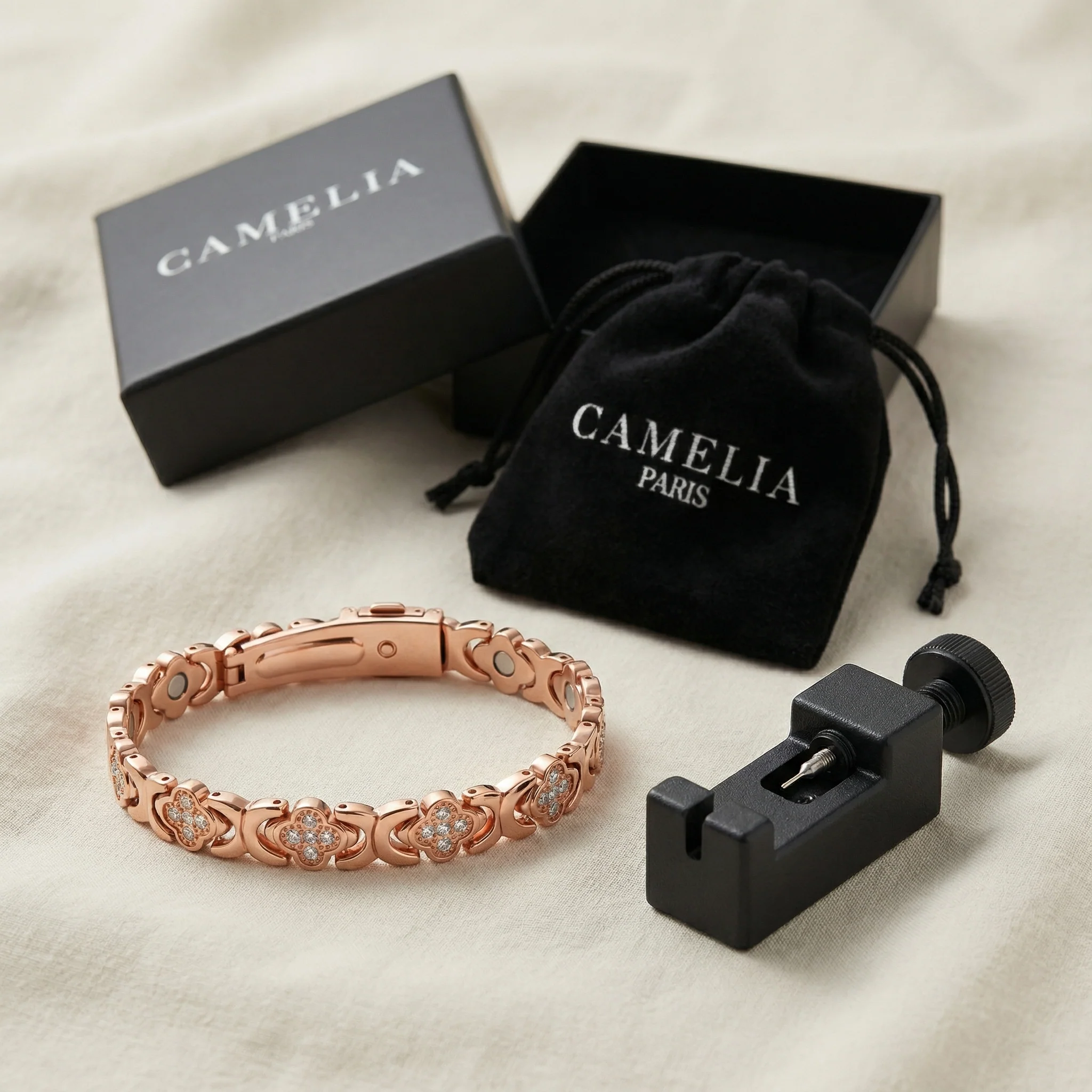 Camelia Copper Bracelet — Magnet-Therapy Inspired - Image 3